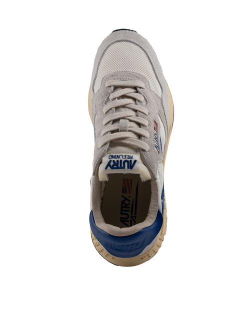 Sneakers Autry Reelwind Low in nylon e suede Bianco e limoges AUTRY | WWLMUT01