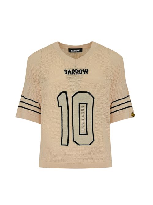 T-shirt rete in misto viscosa con ricami Barrow | S5BWUATH019BW029