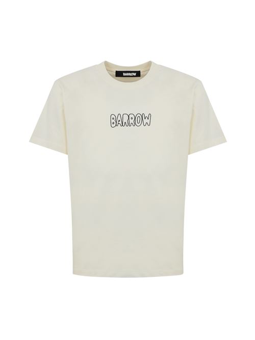 T-shirt in cotone con stampa Teddy Tennis Off White Barrow | S5BWUATH053002