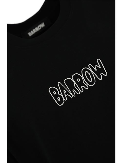 T-shirt in cotone con stampa Teddy Tennis Black Barrow | S5BWUATH053110