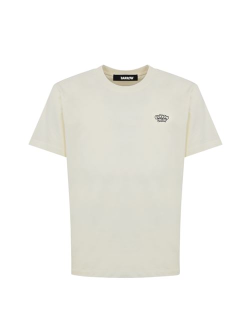 T-shirt in cotone con stampa Barrow Champ Off White Barrow | S5BWUATH159002