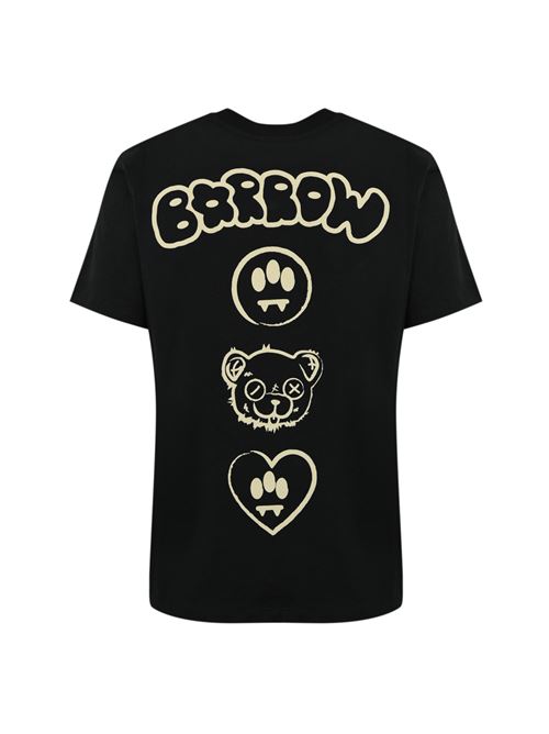 T-shirt in cotone con stampa Barrow Champ Black Barrow | S5BWUATH159110