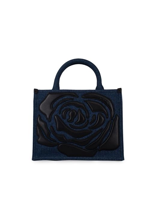 Borsa in denim blu con rosa BLUGIRL | PA5002D0001SB1726