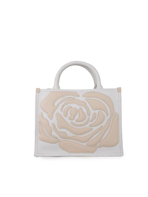 Borsa in denim bianco con rosa BLUGIRL | PA5002D0001SB2676