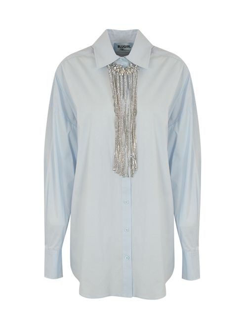 Camicia in popeline con collana BLUGIRL | RA5029T2943X0547