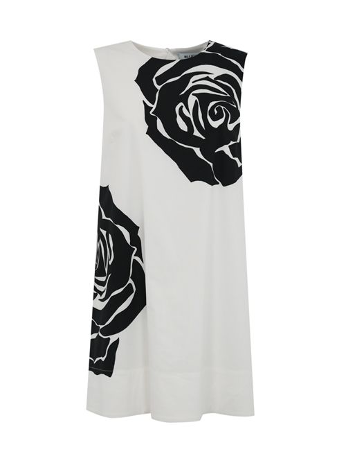 Abito in popeline con stampa rosa BLUGIRL | RA5040T2993M9246
