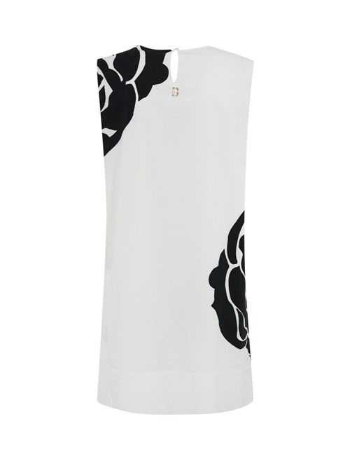 Abito in popeline con stampa rosa BLUGIRL | RA5040T2993M9246