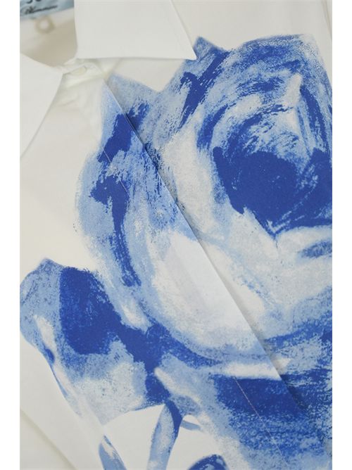Camicia boxy in popeline con stampa floreale a rose BLUGIRL | RA5044T2993M9074
