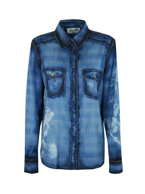 Camicia in raso effetto denim BLUGIRL | RA5070T3836M2931