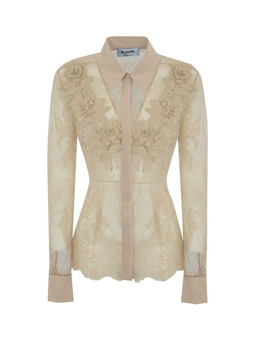 Camicia in pizzo con ricamo floreale BLUGIRL | RA5113J488130907