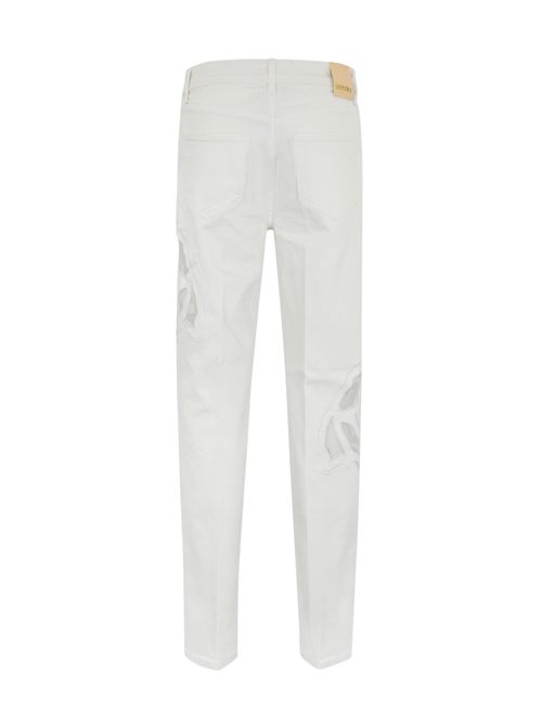 Pantalone in gabardina con intaglio rose BLUGIRL | RA5116T691014300