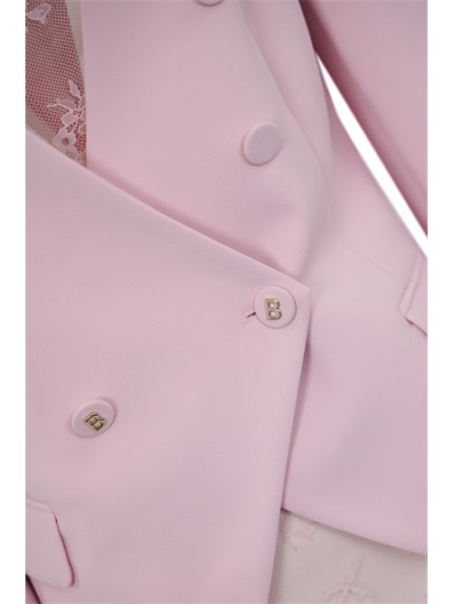 Giacca doppiopetto in crepe leggero con top in pizzo BLUGIRL | RA5152T296832804