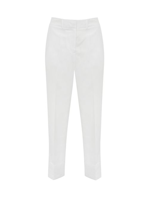 Pantalone a sigaretta in misto lino BLUGIRL | RA5160T882314300