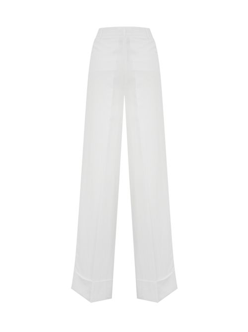 Pantaloni wide leg in misto lino BLUGIRL | RA5161T882314300