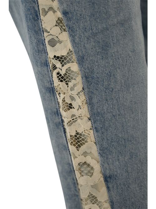 Jeans in denim con inserti in pizzo BLUGIRL | RA5163D500964018