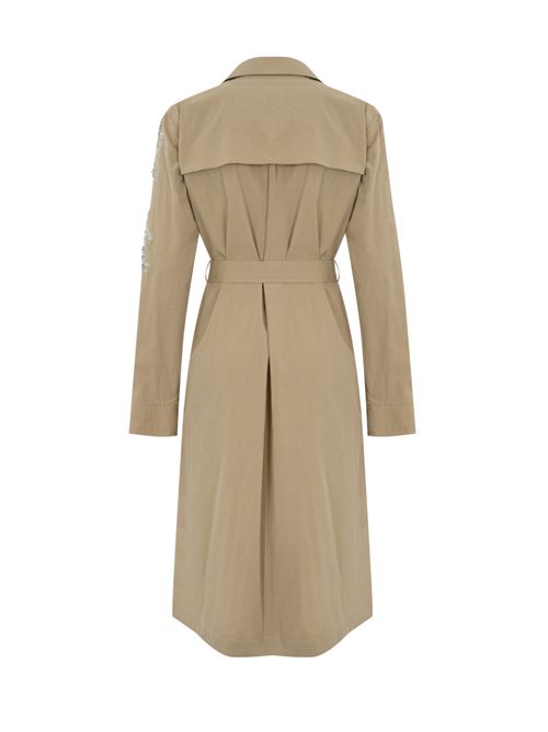 Trench in gabardina con patch gioiello ricamati BLUGIRL | RA5201T386761010
