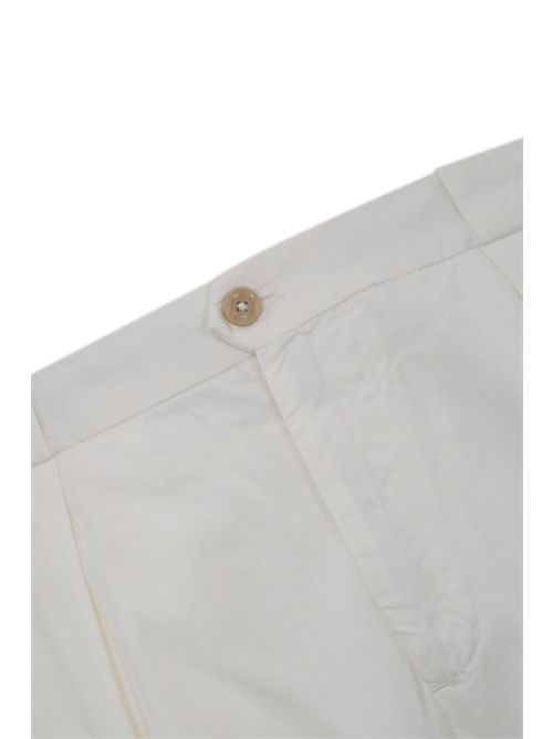 Pantalone con pinces Portobello in bull Bianco BRIGLIA | PORTOBELLOD05120