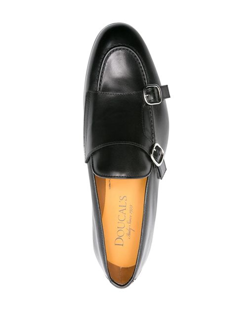 Mocassino doppia fibbia in pelle Nero DOUCAL'S | DU3160PANNUF159NN00