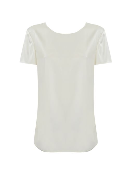 Blusa Cortona in raso seta Bianco MM Max Mara | 2516111017600005