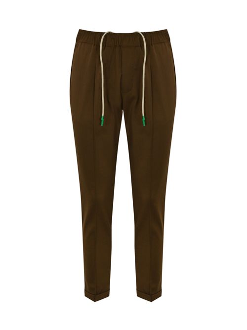 Pantalone con laccio Berry in tessuto tecnico Dark Brown PMDS | S25P41807220092