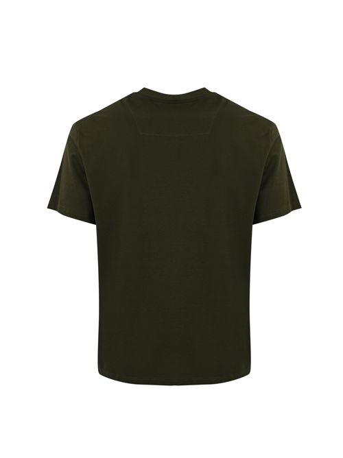 T-shirt in cotone con doppio taschino Army Green PMDS | S25TS2530050