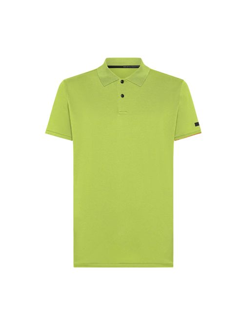 Polo Macro in cotone stretch Verde prato RRD | 2520324