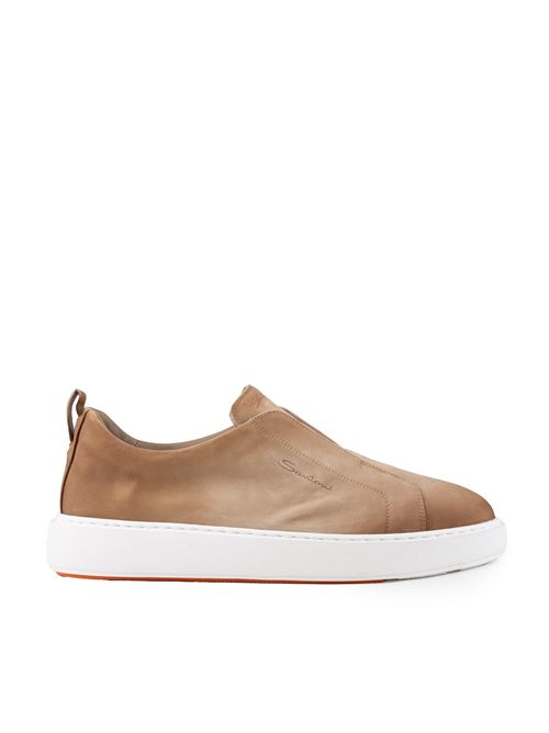 Sneakers senza lacci Victory-Fehu59 in pelle scamosciata Cammello Santoni | MBCD21995BARTFEHE10