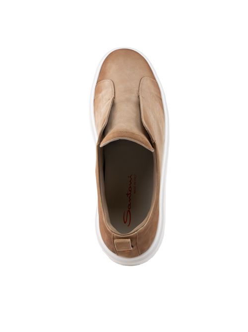 Sneakers senza lacci Victory-Fehu59 in pelle scamosciata Cammello Santoni | MBCD21995BARTFEHE10