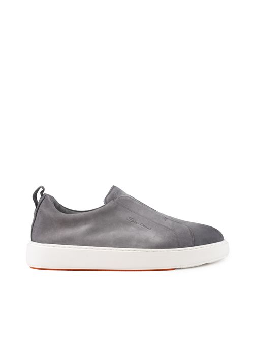 Sneakers senza lacci Victory-Fehu59 in pelle scamosciata Grigio Santoni | MBCD21995BARTFEHG45