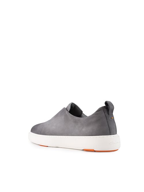 Sneakers senza lacci Victory-Fehu59 in pelle scamosciata Grigio Santoni | MBCD21995BARTFEHG45
