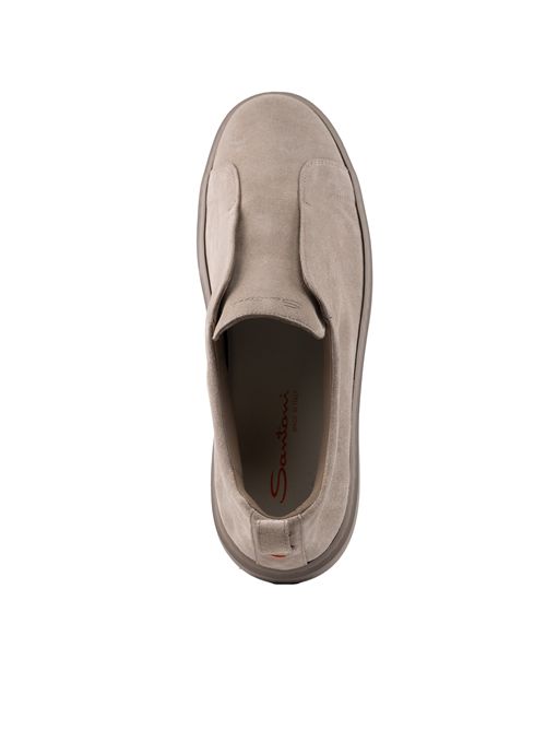 Sneakers senza lacci Victory-Seym45 in pelle scamosciata Tortora Santoni | MBCD21995TARTSEYM45