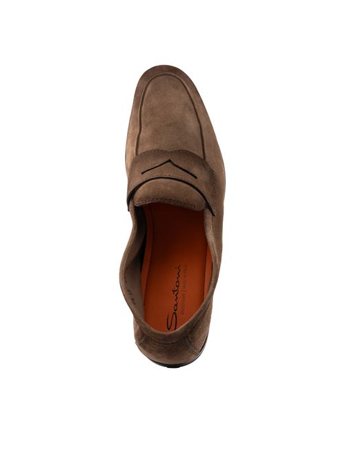 Mocassini Carlo in suede Marrone Santoni | MCNC18837SA4SEAAM21