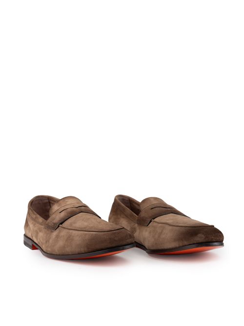 Mocassini Carlo in suede Marrone Santoni | MCNC18837SA4SEAAM21