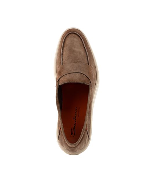 Mocassini revolve-eaam21 in camoscio Santoni | MGDT19051TICSEAAM21