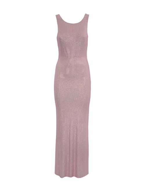 Abito lungo Helios con strass rosa TWENTYFOURHAITCH | A526ROS