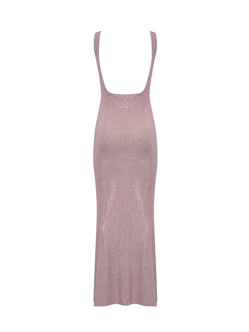 Abito lungo Helios con strass rosa TWENTYFOURHAITCH | A526ROS