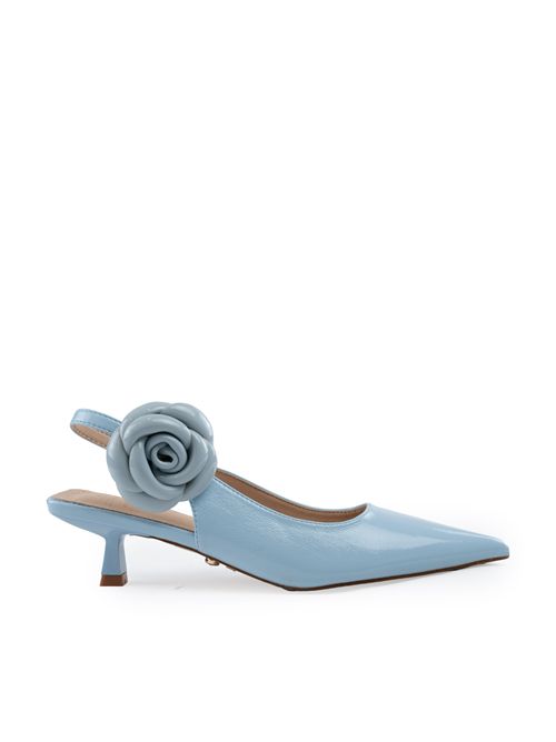 Scarpe slingback Abuja in vernice con fiore TWENTYFOURHAITCH | SH395POL