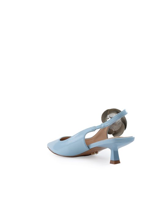 Scarpe slingback Abuja in vernice con fiore TWENTYFOURHAITCH | SH395POL
