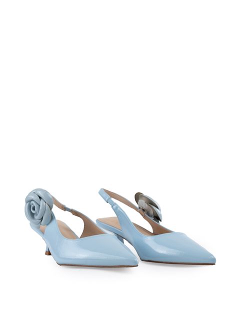 Scarpe slingback Abuja in vernice con fiore TWENTYFOURHAITCH | SH395POL