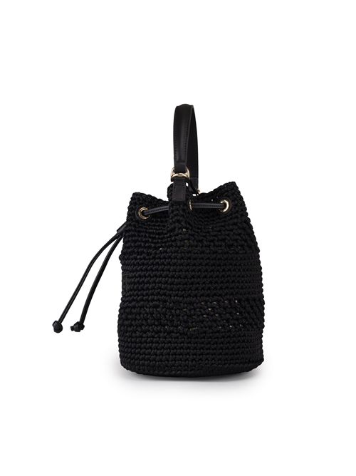 Borsa a secchiello in cotone Nero TWINSET | 251TD811100006