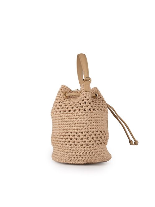 Borsa a secchiello in cotone Naturale TWINSET | 251TD811100497