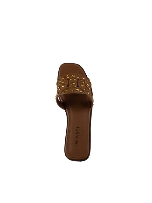 Sandalo in pelle con borchie TWINSET | 251TGT07200057