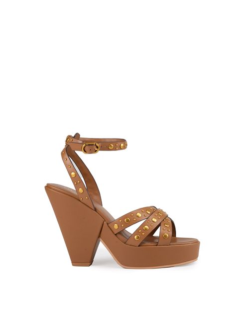 Sandali platform in pelle e borchie TWINSET | 251TGT07400057