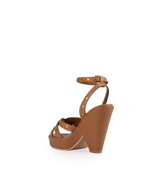 Sandali platform in pelle e borchie TWINSET | 251TGT07400057