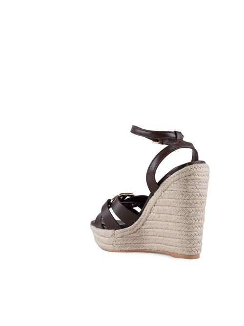 Sandali con zeppa in corda e pelle TWINSET | 251TGT09210780