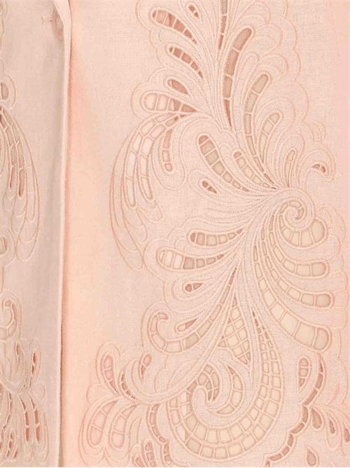 Giacca con ricamo in misto lino Cupcake pink TWINSET | 251TP216000178