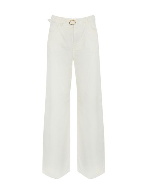 Pantalone wide leg in bull di cotone TWINSET | 251TP259100282