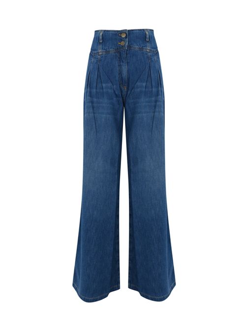 Jeans wide leg con pieghe TWINSET | 251TP261101611