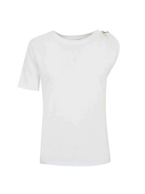 T-shirt in cotone con catena Oval-T Bianco TWINSET | 251TP264000001