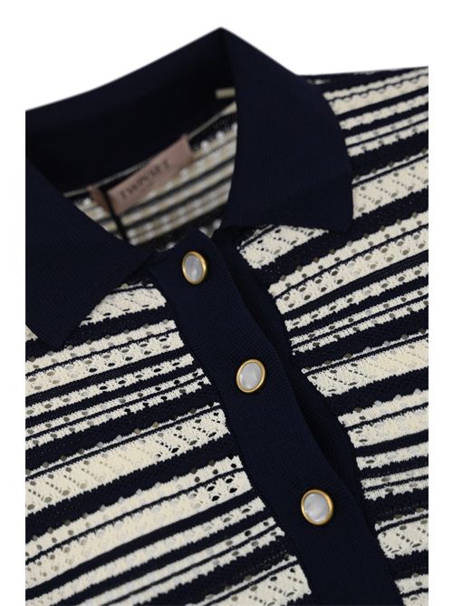 Abito lungo in maglia a righe TWINSET | 251TP319012261